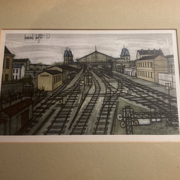 Mid-century Bernard Buffet original framed print “Le Garre” - Picture 2 of 5